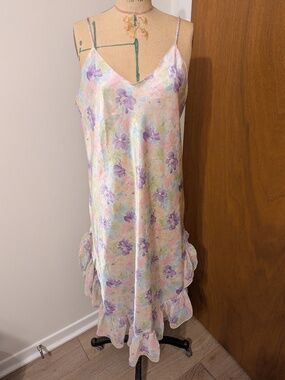 90's Vintage Soft Pastel Lingerie Dress